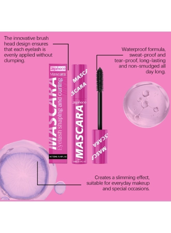 zephoco makeup mascara women make up, girls gift, eyelashes beauty mascara, lashes cosmetics eyelashes extensions, black - Image 5